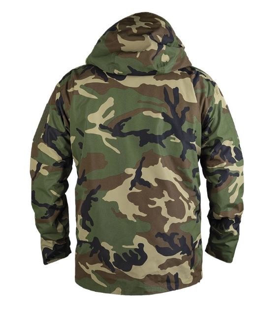 Mil-Tec Regnjakke med fleece Gen II - Woodland camo