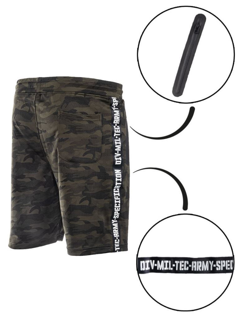 Sport- och träningsshorts från Mil-Tec - Woodland camo