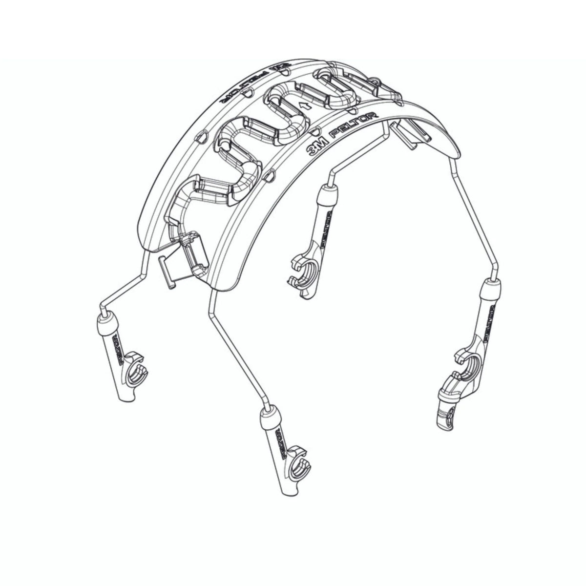 3M Peltor - Headband ComTac AGM/1-2-XtraGrej
