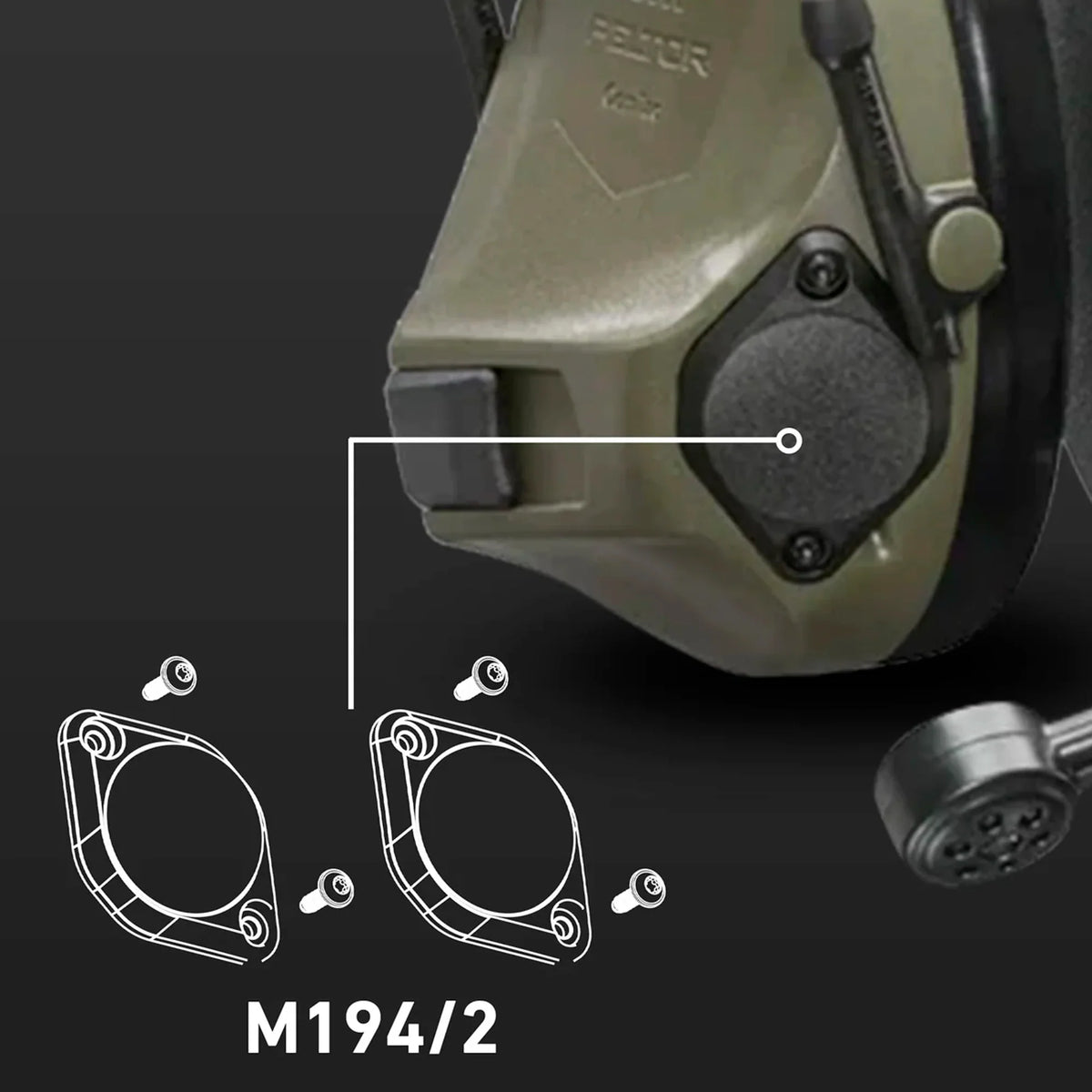 3M Peltor - Mikrofonvindhætte M194/2, 2 Stk.-2-XtraGrej