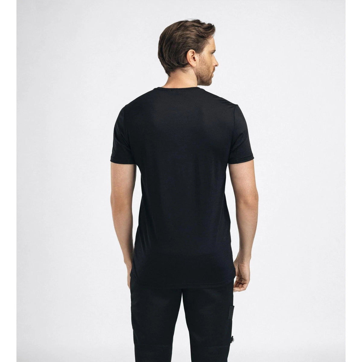 Aclima - LightWool 140 Herre Trail T-shirt // Sort-5-XtraGrej