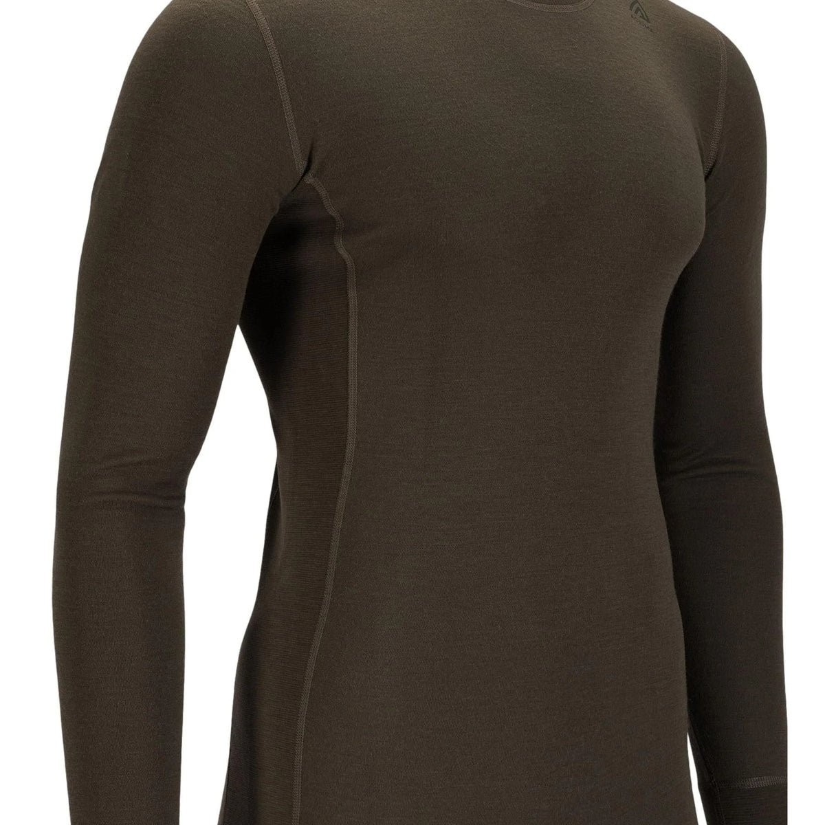 Aclima - WarmWool Crewneck Herre // Olivengrøn-3-XtraGrej