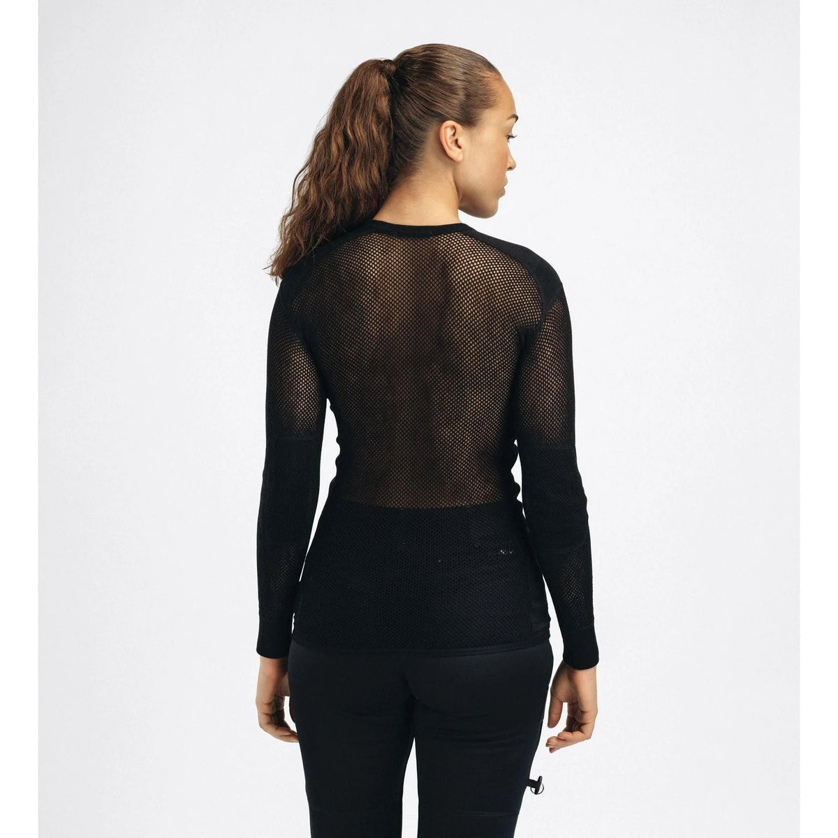 Aclima - WoolNet 120g Dame Crew Neck Uldtrøje // Sort-5-XtraGrej