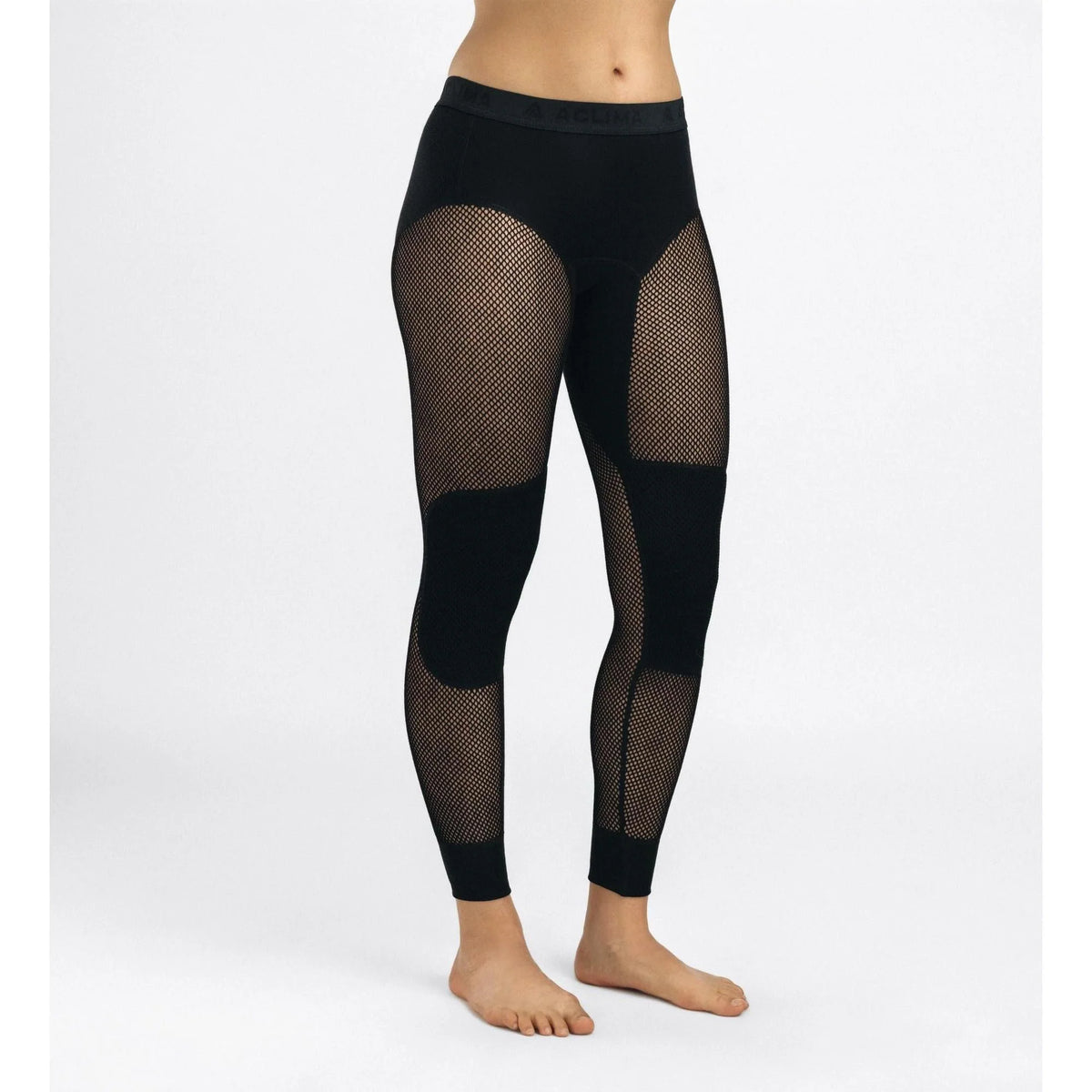 Aclima - WoolNet 120g Dame Lange Underbukser // Sort-5-XtraGrej