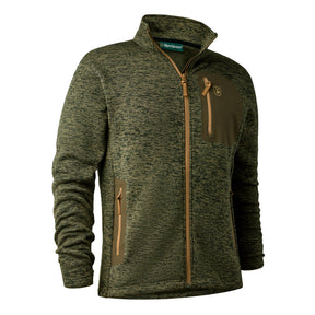 Deerhunter - Sarek Strikjakke Olive Night Melange-1-XtraGrej