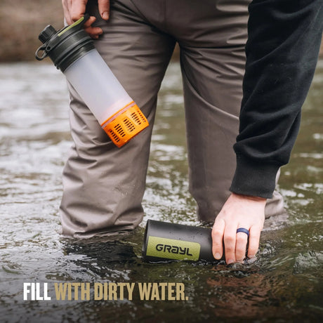 Grayl - Geopress Flaske Med Vandrensefilter 710ml // Sort Camo fra Grayl - billede nr. 7 hos GrejFreak.dk