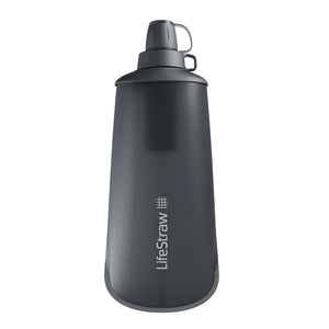 LifeStraw - Peak Squeeze Vandrensningsflaske 1L // Mørk Grå fra LifeStraw - billede nr. 1 hos GrejFreak.dk