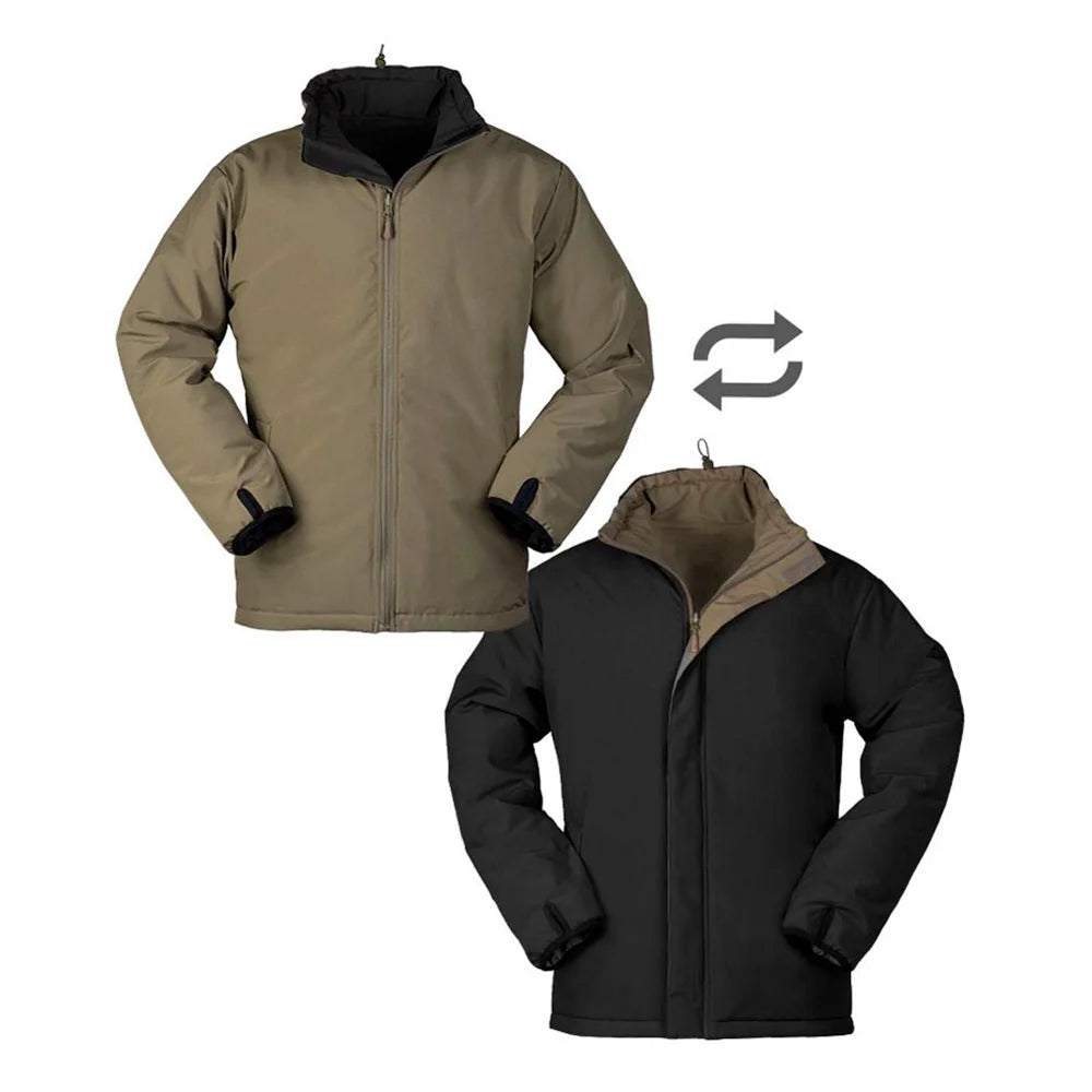 Mil-Tec - Cold Weather Vendbar Jakke Ranger Green / Sort-1-XtraGrej