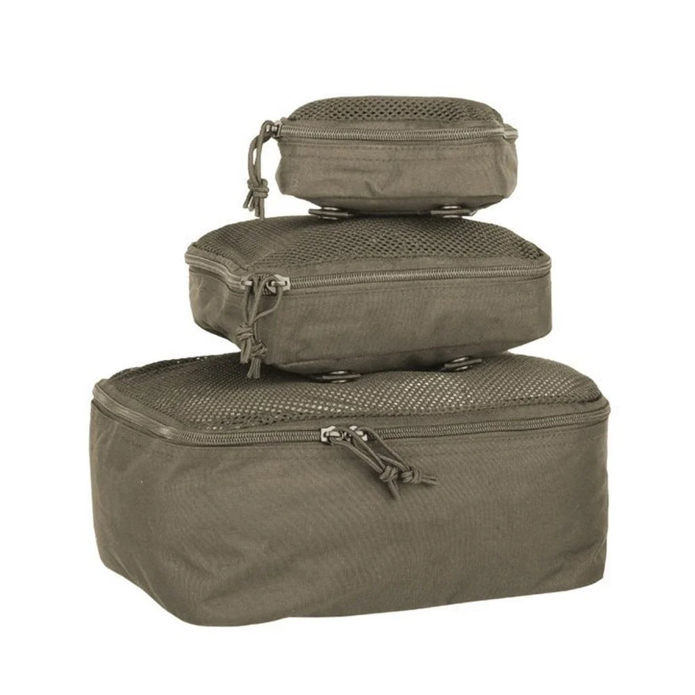 Mil-Tec - Mesh Pouch Sæt (3 pak) // Sort-2-XtraGrej