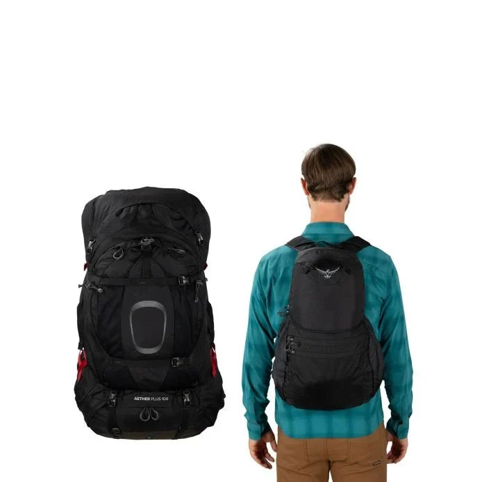Osprey - Aether Plus 100 Herre Vandrerygsæk 100L // Sort-4-XtraGrej
