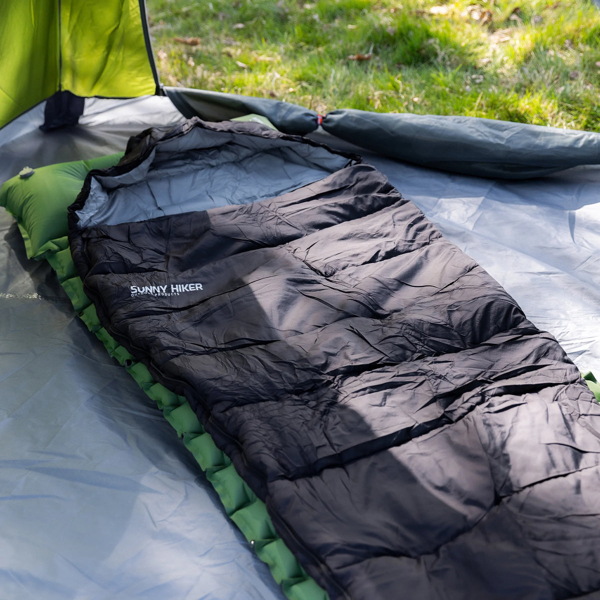 Sunny Hiker - Comfort Liggeunderlag m. Fodpumpe // Grøn fra Sunny Hiker - billede nr. 6 hos GrejFreak.dk