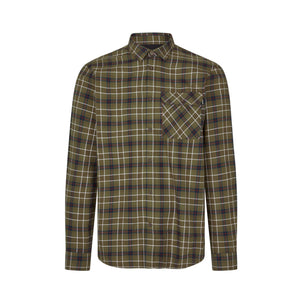 Seeland - Glen Flannel Skjorte // Grape Leaf/Dark Navy Check fra Seeland - billede nr. 1 hos GrejFreak.dk