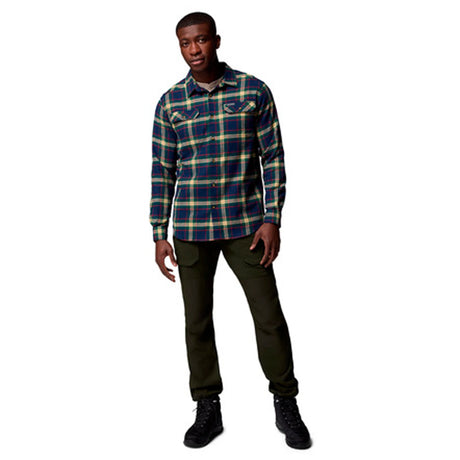 Columbia - Flare Gun Stretch Flannel Langærmet Herre Skjorte // Navy-4-XtraGrej