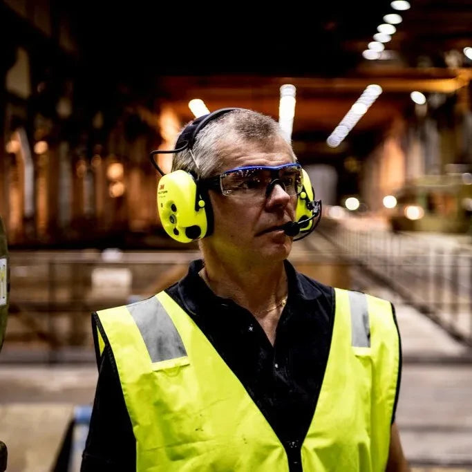 3M Peltor - WS ProTac XPI Bluetooth Headset // Hi-Vis Neongul-3-XtraGrej