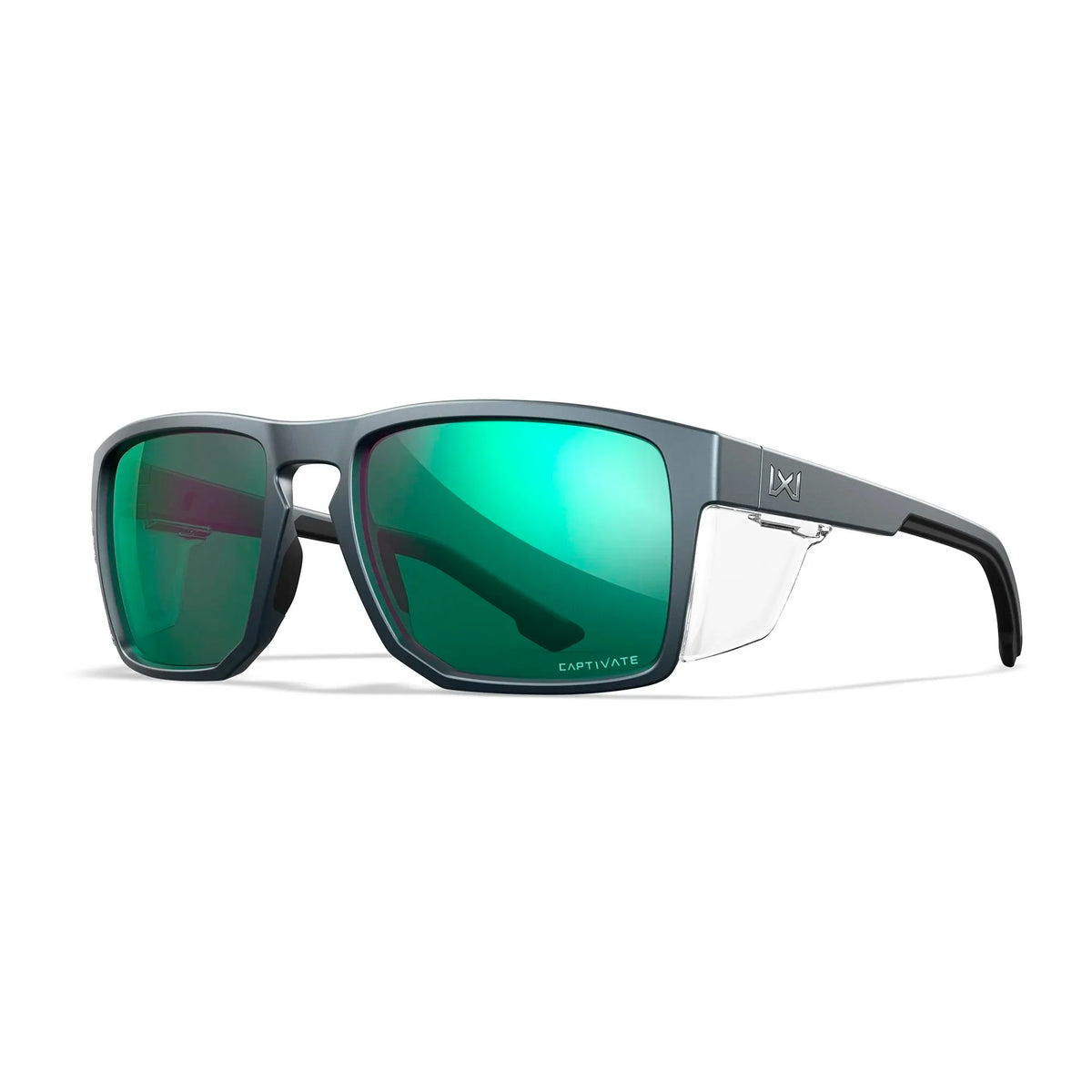 Wiley X - FOUNDER // Captivate Pol Green Mirror - Matte Graphite Frame fra Wiley X - billede nr. 2 hos GrejFreak.dk