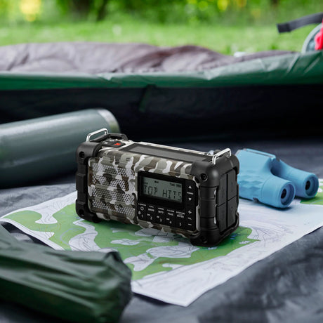 Sangean - MMR-99 DAB+/FM/Bluetooth/AUX - Multi-Powered Digital Nødradio // Arctic Camo-5-XtraGrej