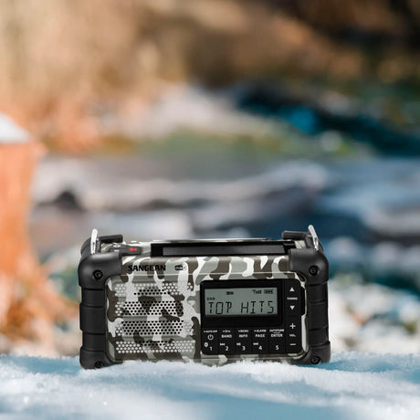 Sangean - MMR-99 DAB+/FM/Bluetooth/AUX - Multi-Powered Digital Nødradio // Arctic Camo-8-XtraGrej