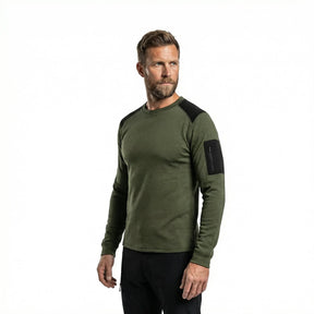 Marselis - Merino Crew Neck Trøje // Olivengrøn fra Marselis - billede nr. 1 hos GrejFreak.dk