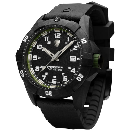 ProTek - PT1005 42 mm Outdoor Ur // Sort & Grøn fra ProTek - billede nr. 2 hos GrejFreak.dk