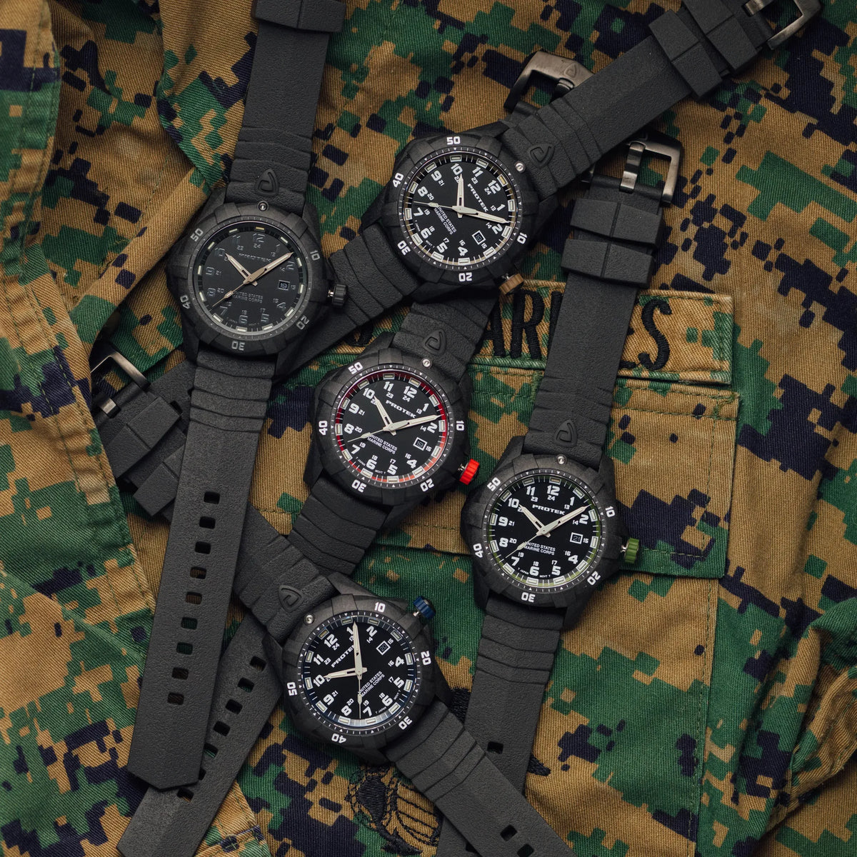 ProTek - PT1013 USMC 42 mm Outdoor Ur // Sort & Blå fra ProTek - billede nr. 11 hos GrejFreak.dk
