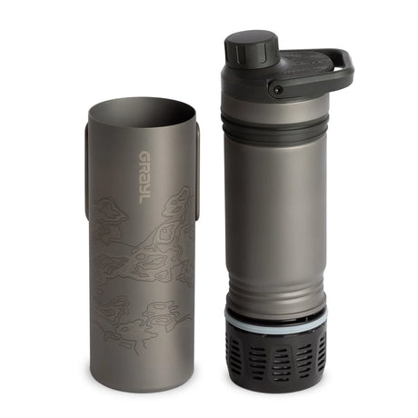 Grayl - UltraPress Titanium flaske med Vandrensefilter 500 ml // Sort fra Grayl - billede nr. 2 hos GrejFreak.dk