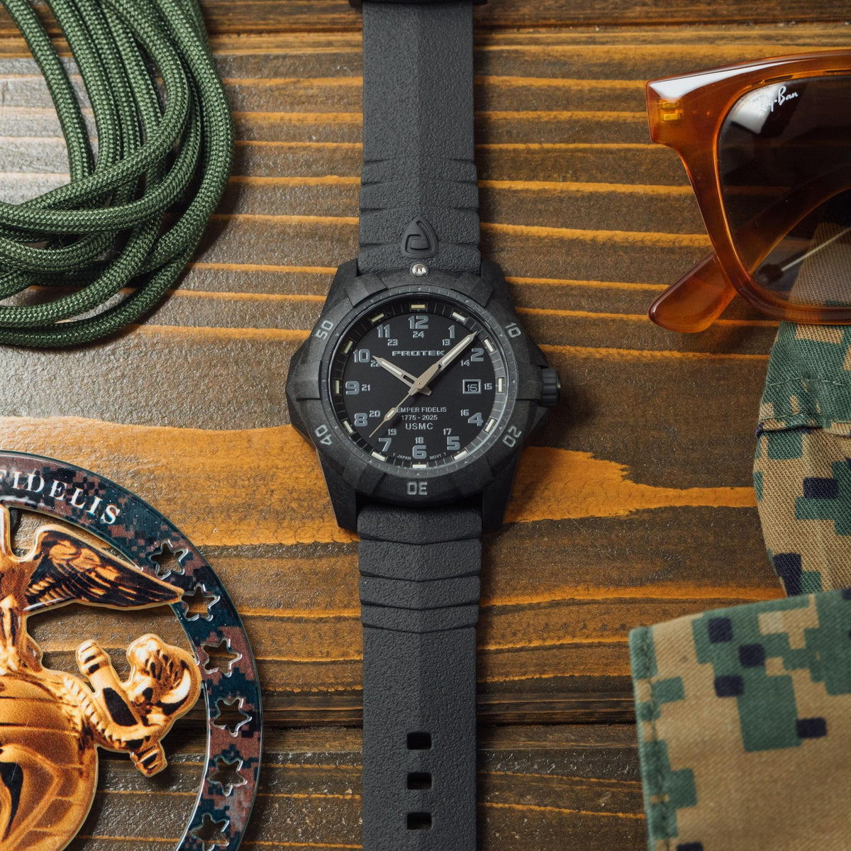 ProTek - PT1011SF USMC 250 års edition 42 mm Outdoor Ur // Sort fra ProTek - billede nr. 5 hos GrejFreak.dk
