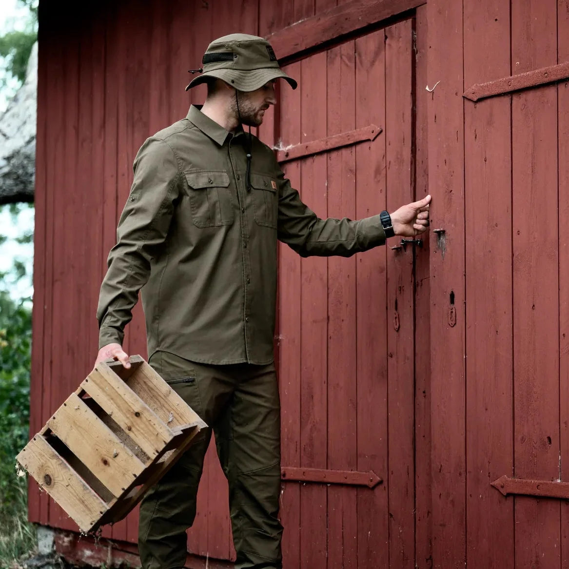 Seeland - Selous L/S Cargo Skjorte // Grape leaf fra Seeland - billede nr. 7 hos GrejFreak.dk