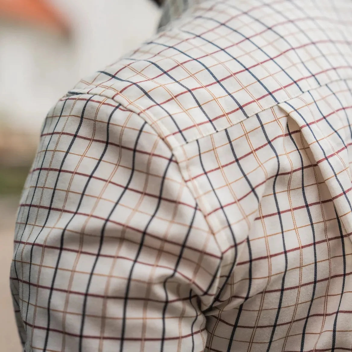 Seeland - Oxford Shooting Skjorte // Classic Blue/Merlot Check fra Seeland - billede nr. 5 hos GrejFreak.dk