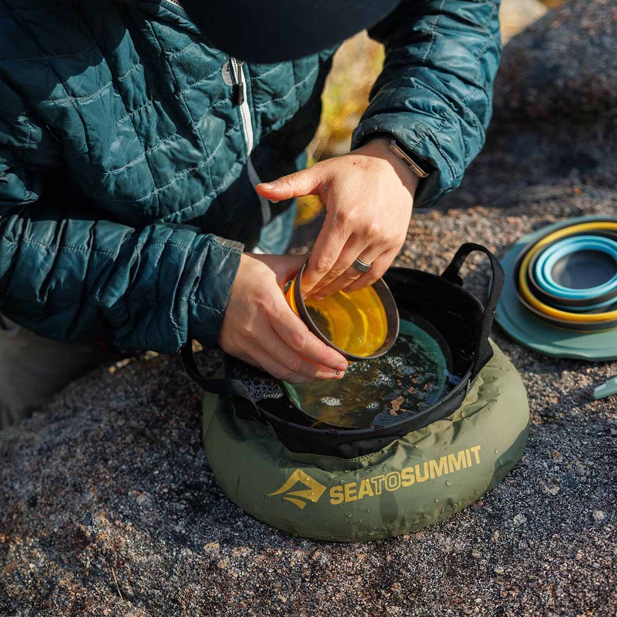 Sea to Summit - Vaskebajle 10L // Burnt Olive-5-XtraGrej