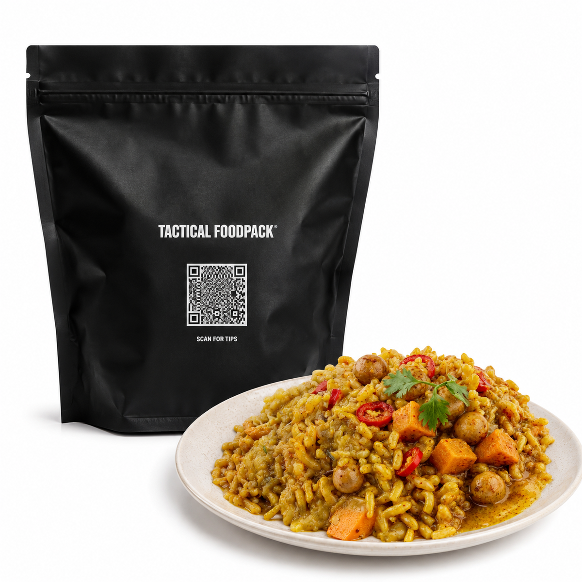 Tactical Foodpack - BigBag Sødkartoffel I Karry (3,1 kg)-1-XtraGrej
