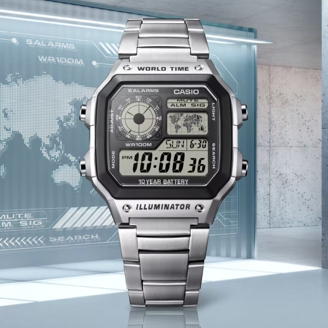 Casio Timeless AE-1200WHD-1AVEF fra Casio - billede nr. 5 hos GrejFreak.dk