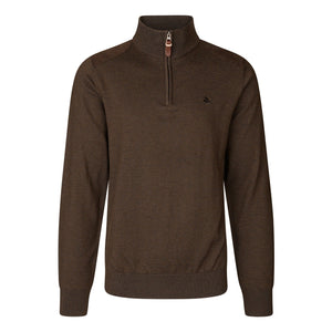 Seeland - Pine Half Zip Sweater // Dark Brown fra Seeland - billede nr. 1 hos GrejFreak.dk