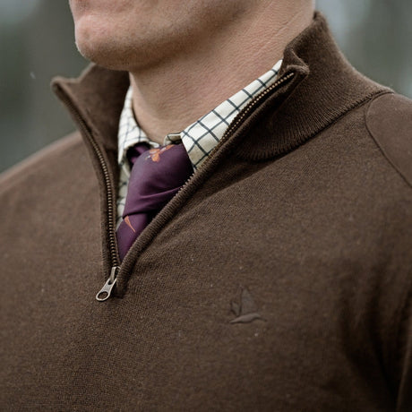 Seeland - Pine Half Zip Sweater // Dark Brown fra Seeland - billede nr. 3 hos GrejFreak.dk