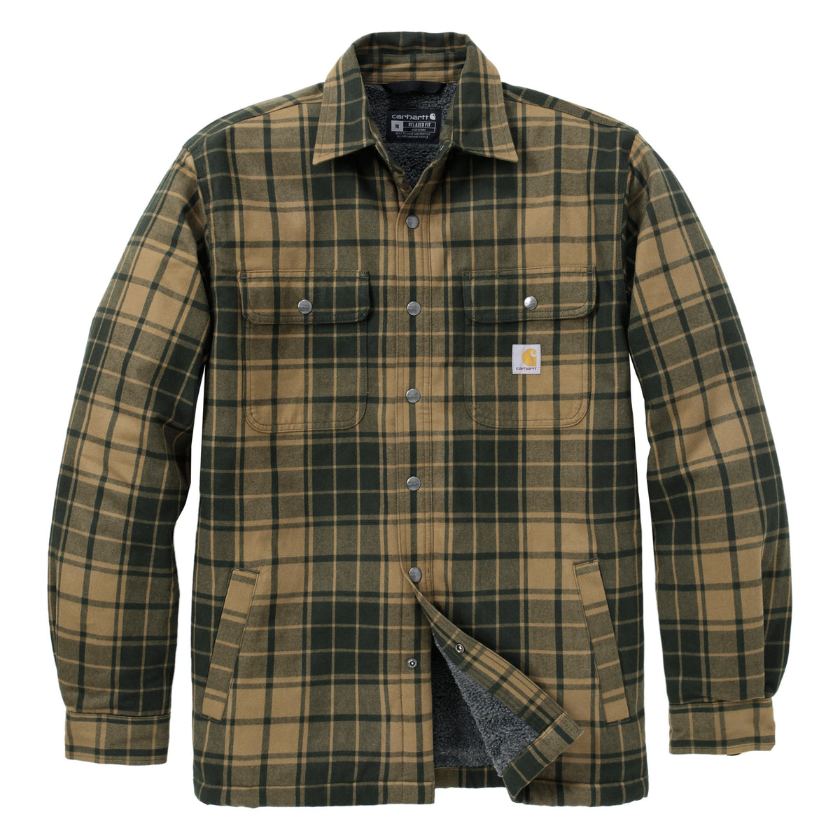 Carhartt - Flannel Sherpa Foret Skjortejakke // Night Fatigue-1-XtraGrej