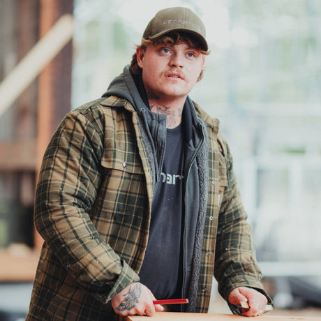 Carhartt - Flannel Sherpa Foret Skjortejakke // Night Fatigue-3-XtraGrej