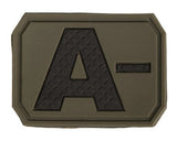 Mil-Tec Blodgrupp A- VelcroPatch