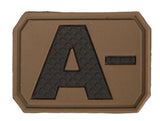 Mil-Tec Blodgrupp A- VelcroPatch