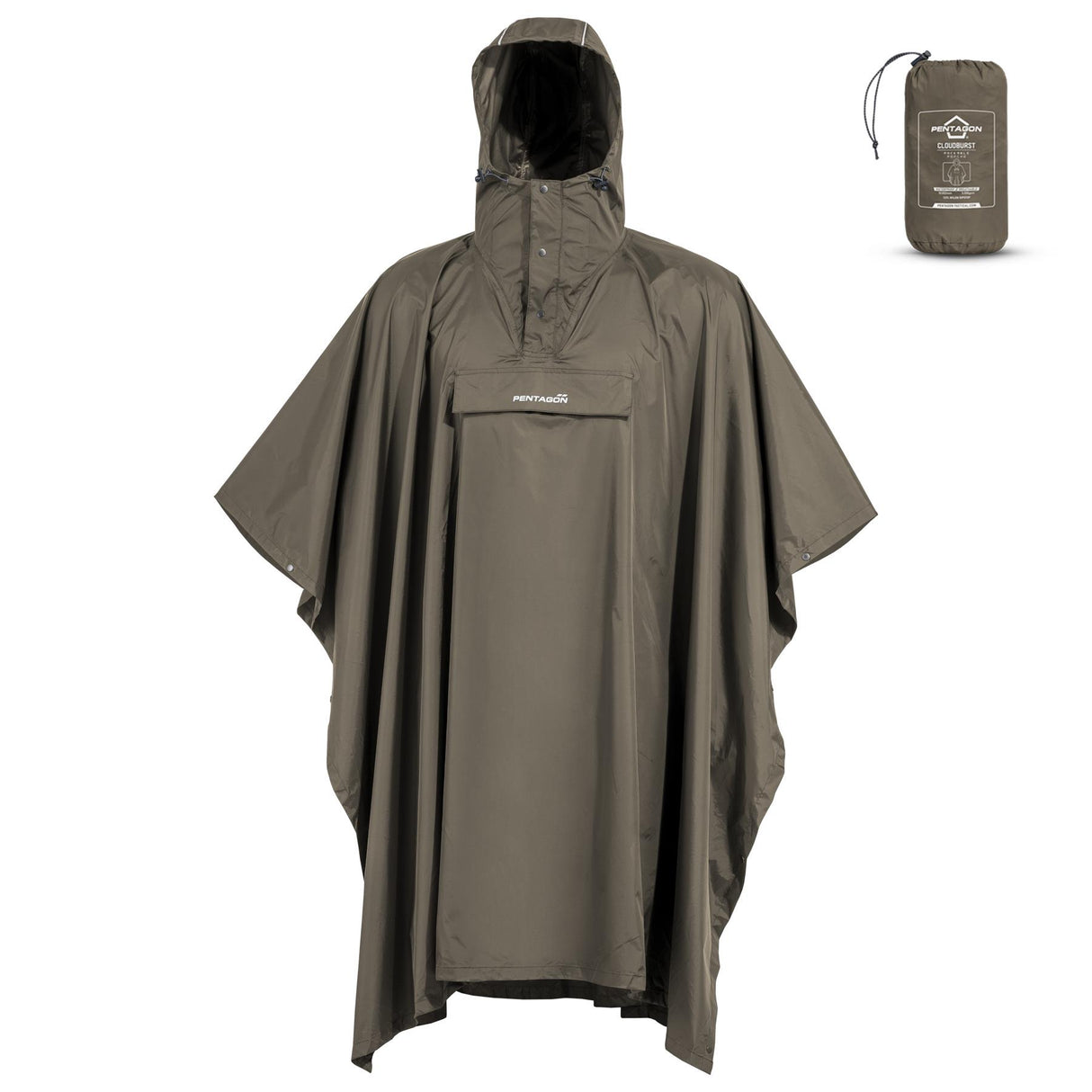 Pentagon Tactical - Cloudburst Packable Rain Poncho