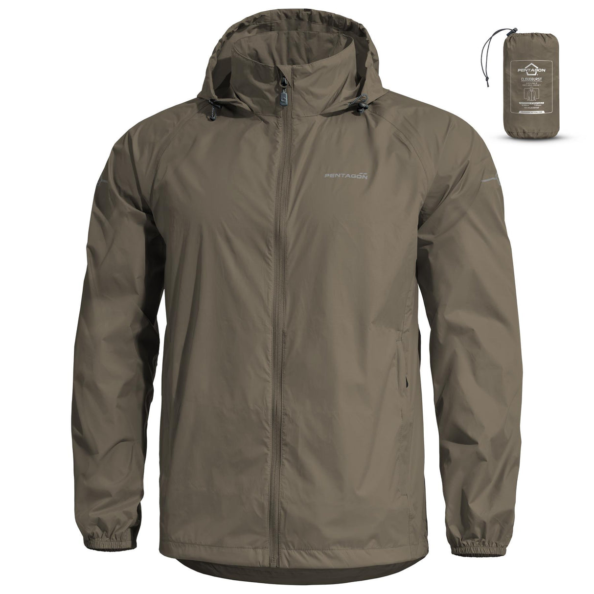 Pentagon Tactical - Cloudburst Packable regnjacka för män