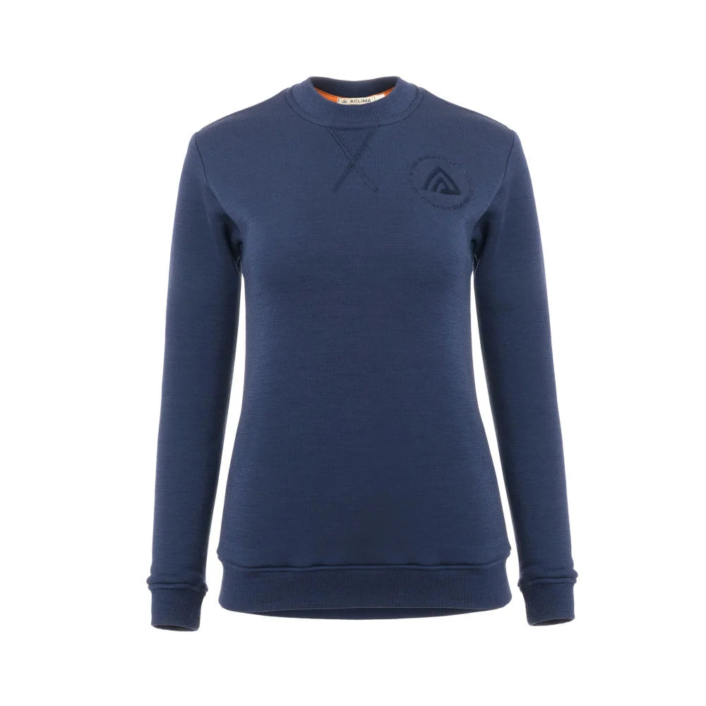 Aclima - FleeceWool 250g Dame Crew Neck V2 // Blå-1-XtraGrej
