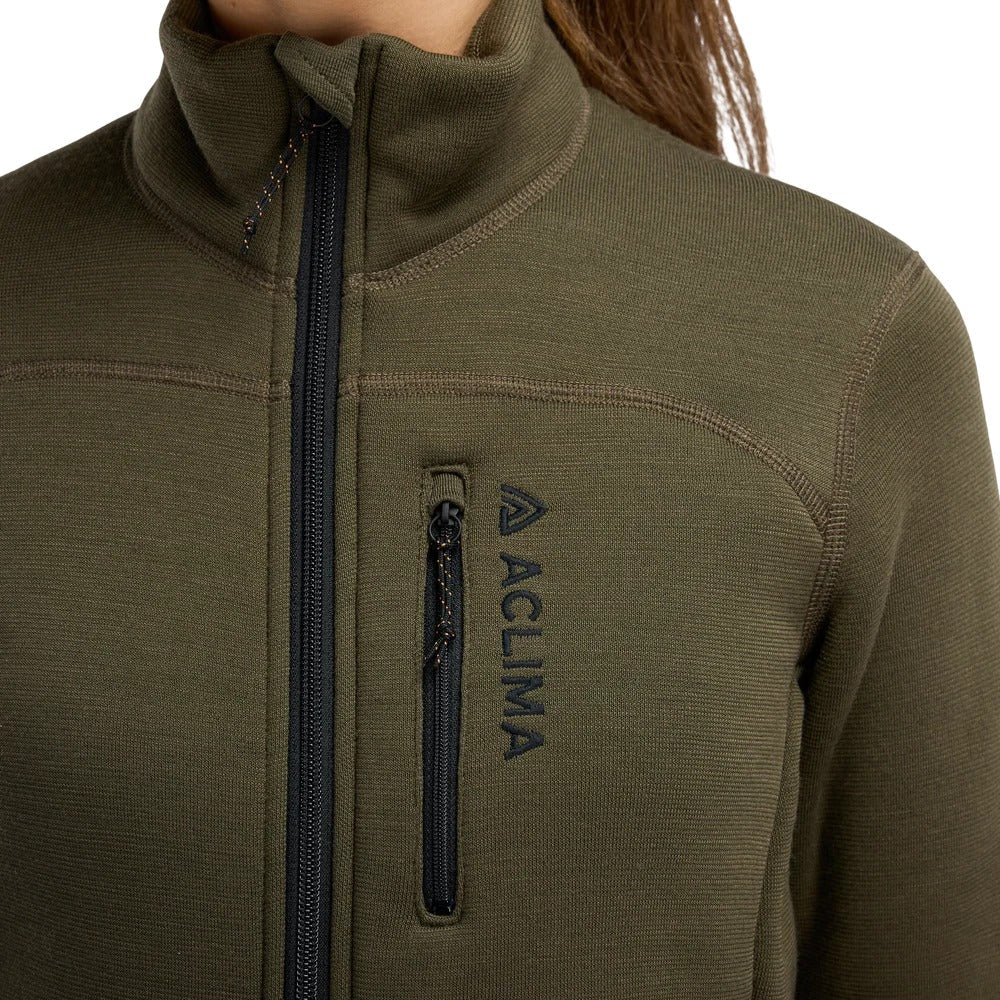 Aclima - FleeceWool Dame Jakke // Tarmac-4-XtraGrej