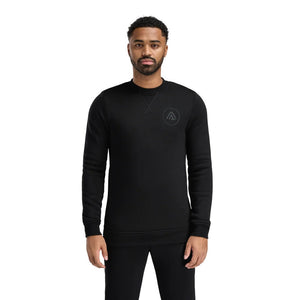 Aclima - FleeceWool Herre Crewneck // Jet Black-1-XtraGrej
