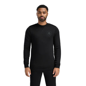 Aclima - FleeceWool Herre Crewneck // Jet Black-1-XtraGrej