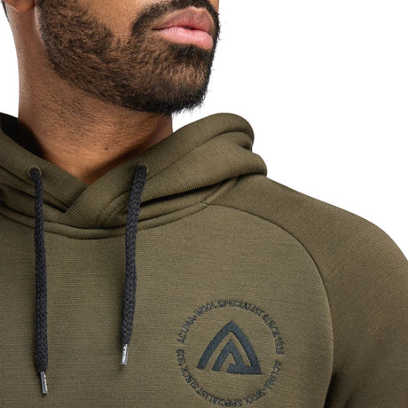 Aclima - FleeceWool Herre Hoodie // Tarmac-4-XtraGrej