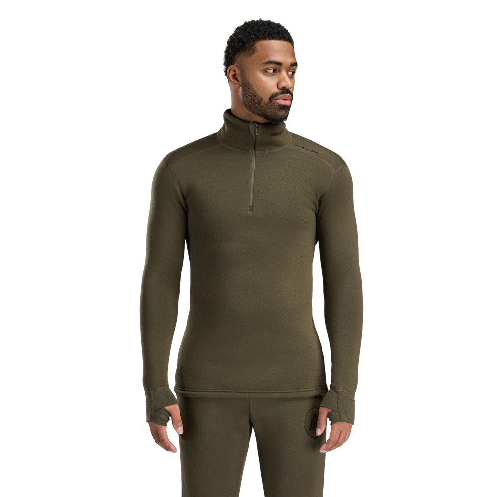 Aclima - FleeceWool Herre V2 Polo m/Lynlås // Tarmac-1-XtraGrej