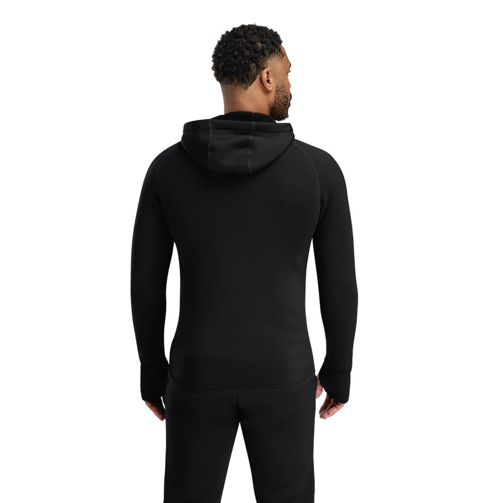 Aclima - FleeceWool Hooded Herre Jakke // Jet Black-2-XtraGrej