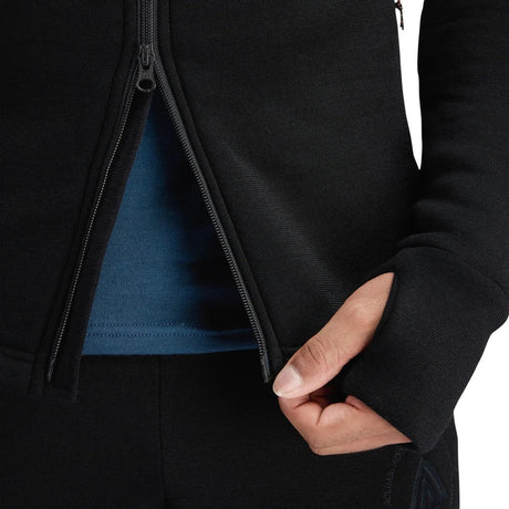Aclima - FleeceWool Hooded Herre Jakke // Jet Black-5-XtraGrej