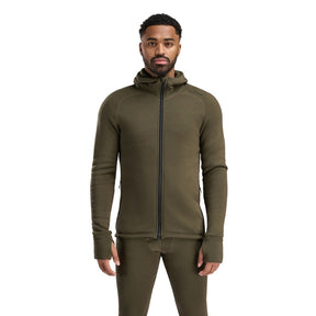 Aclima - FleeceWool Hooded Herre Jakke // Tarmac-1-XtraGrej
