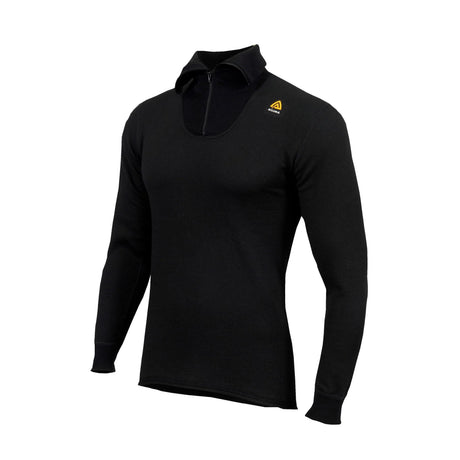 Aclima - HotWool 230g Unisex Polo // Sort-1-XtraGrej