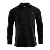 Aclima - LeisureWool Reborn Herre Uldskjorte // Dark Grey Melange-1-XtraGrej
